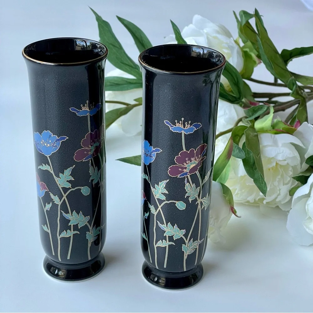 VTG Set Of 2 Japan Small Vases